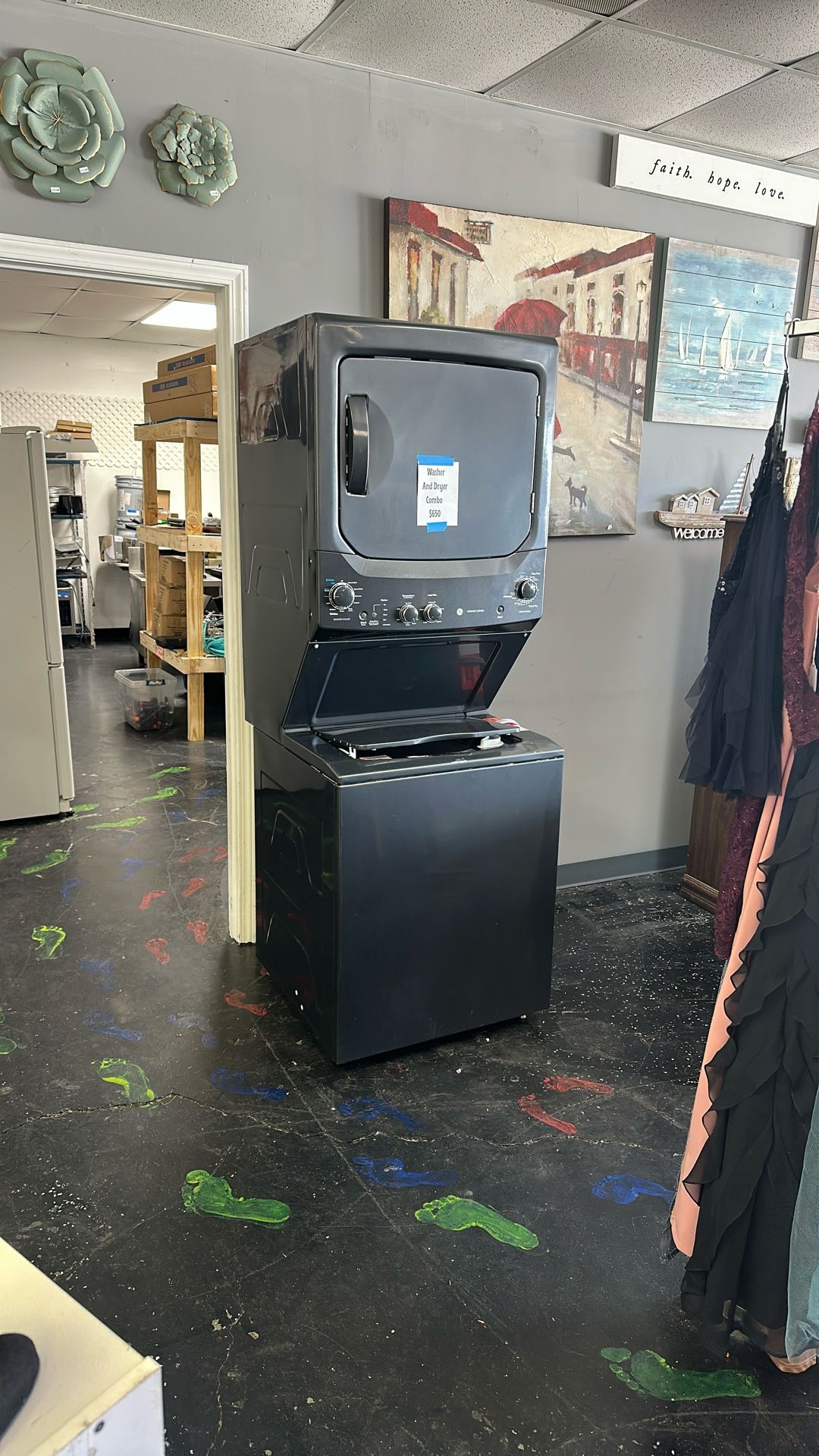 GE Washer And Dryer Upright Combo