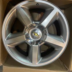 2 OEM 20” Chevrolet Rims With Lugs And Cap