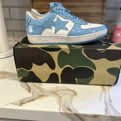 Bapesta Unc Blue, Baby Blue Size 8.5