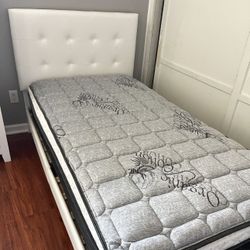 New Twin Bed Frame With Mattress 
