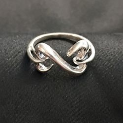 925 Silver "Open Hearts" Ring