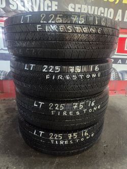 225 75 16 SET 4 LT FIRESTONE INSTALADAS POR 280