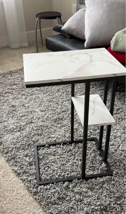 Black and White End Table