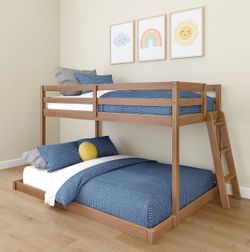 Wood Twin over Full Bunk Bed