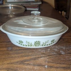 Vintage Glass bake Primrose DreamCasserole Dish