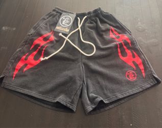 Red and Black Hellstar Shorts