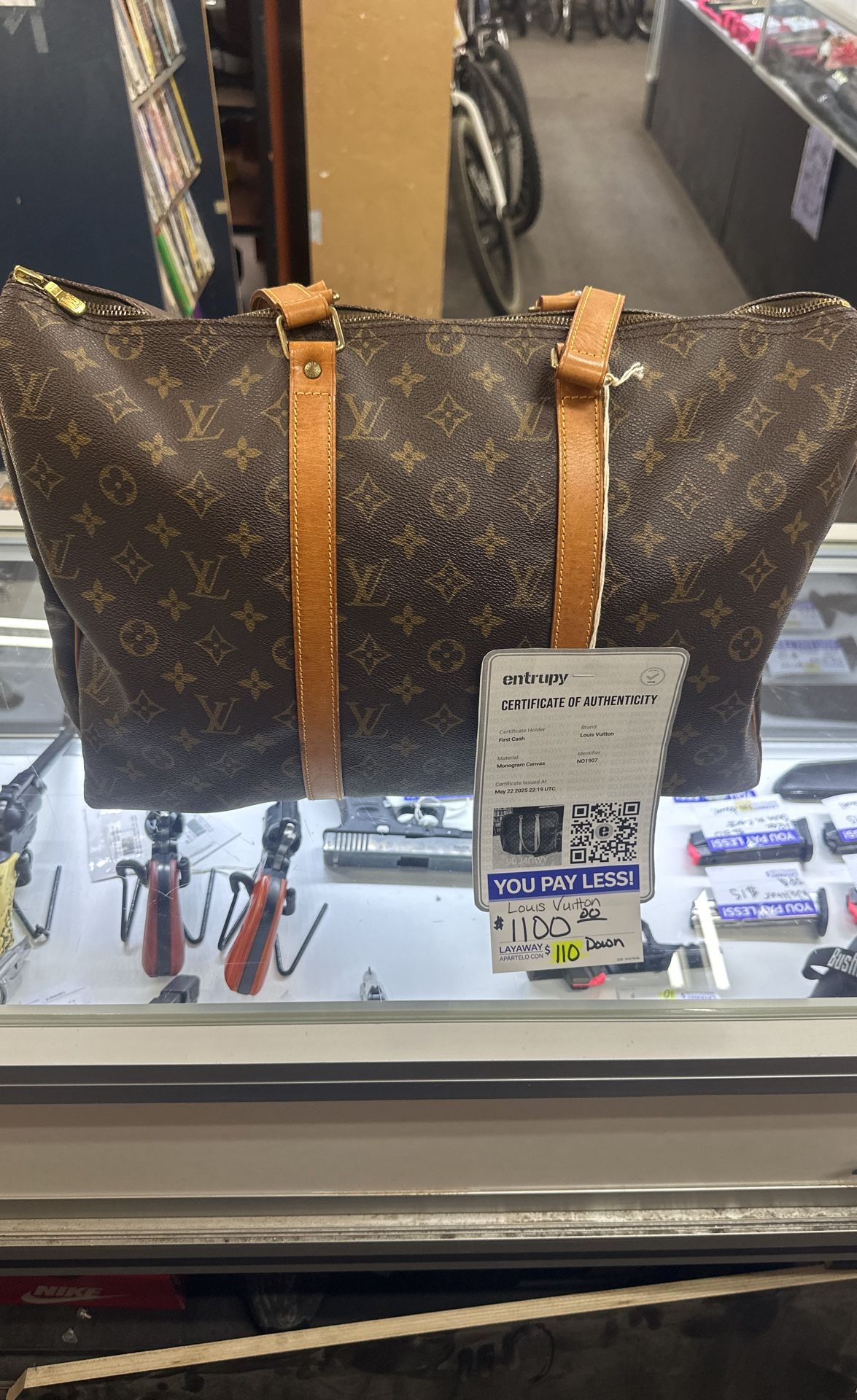 Louis Vuitton monogram canvas duffel bag
