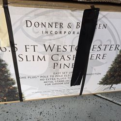 Artificial Christmas tree.