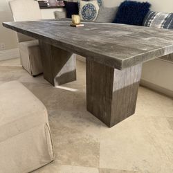 Arhaus Tao Grey Dining Room Table 78”