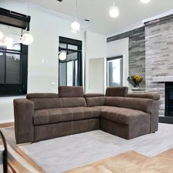 🛋️ Abby 2Pc SofaBed Sleeper Gray Sectional l DELIVERY AVAILABLE