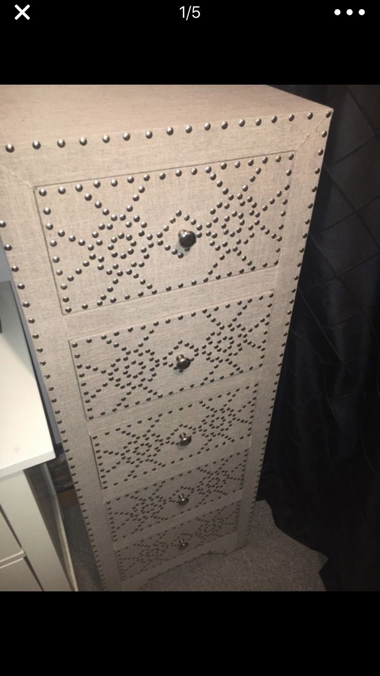 5 drawer cloth stuffed tall dresser