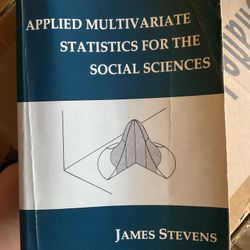 Applied multivariate Statistics For The Social Sciences By James Stevens