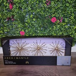Gold Three Piece Wall Art