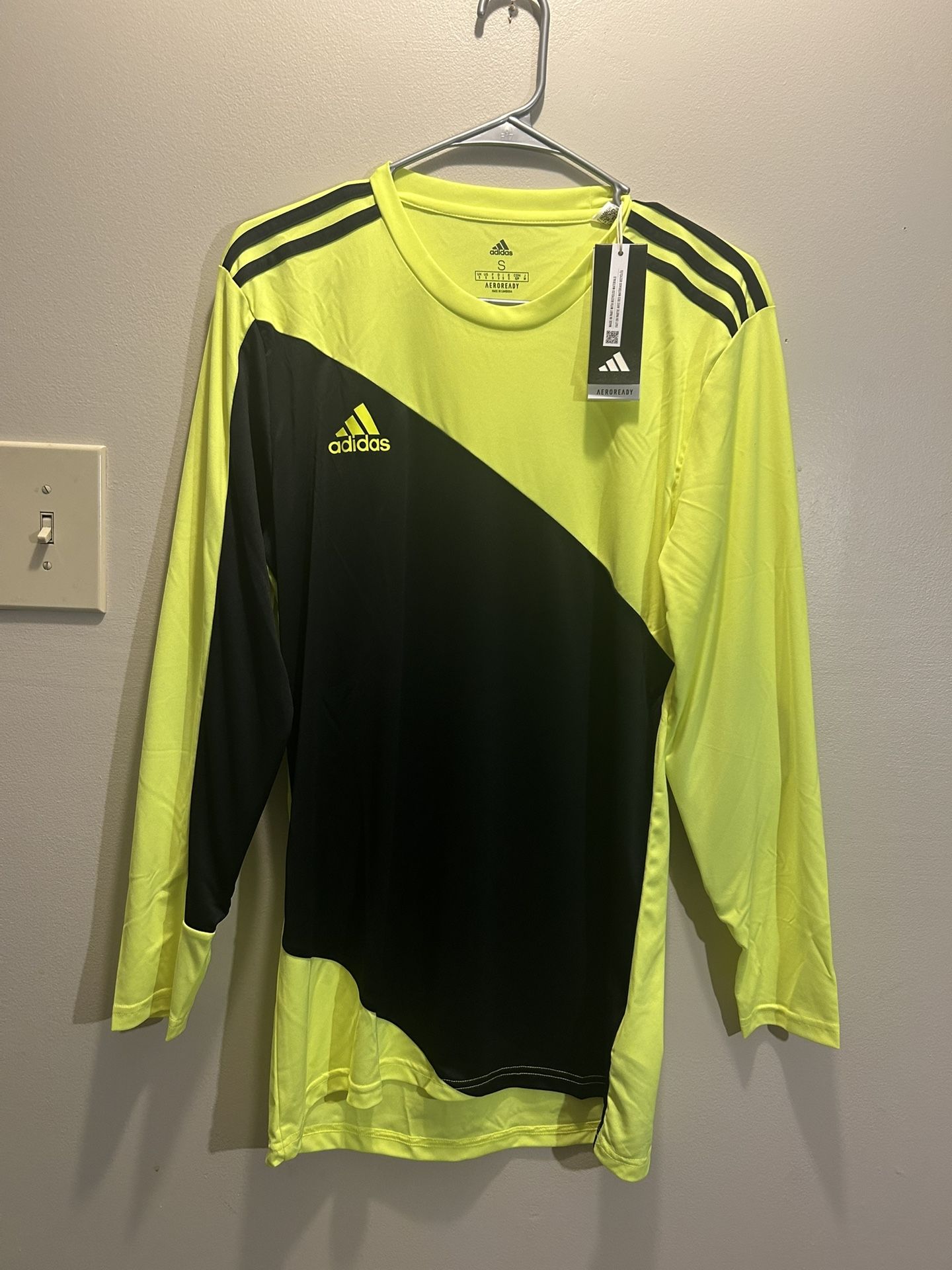 Men Adidas SQUADRA GK 21 LS Soccer GoalKeeper Jersey sizes SMALL / MEDIUM