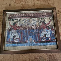 Egyptian Papyrus Painting 13x16