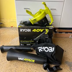 RYOBI 40V Vac Attack Cordless Battery Leaf Vacuum/Mulcher (Tool Only)