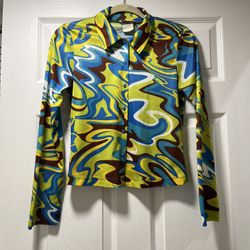 Casual woman's shirt, multicolor, size S