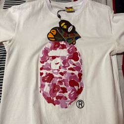 Bape pink ape shirt