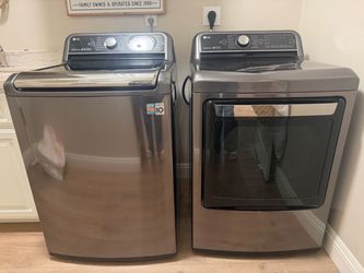 LG Grey Washer & Electric Dryer – Matching Set