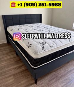 Queen size bed frame with mattress included