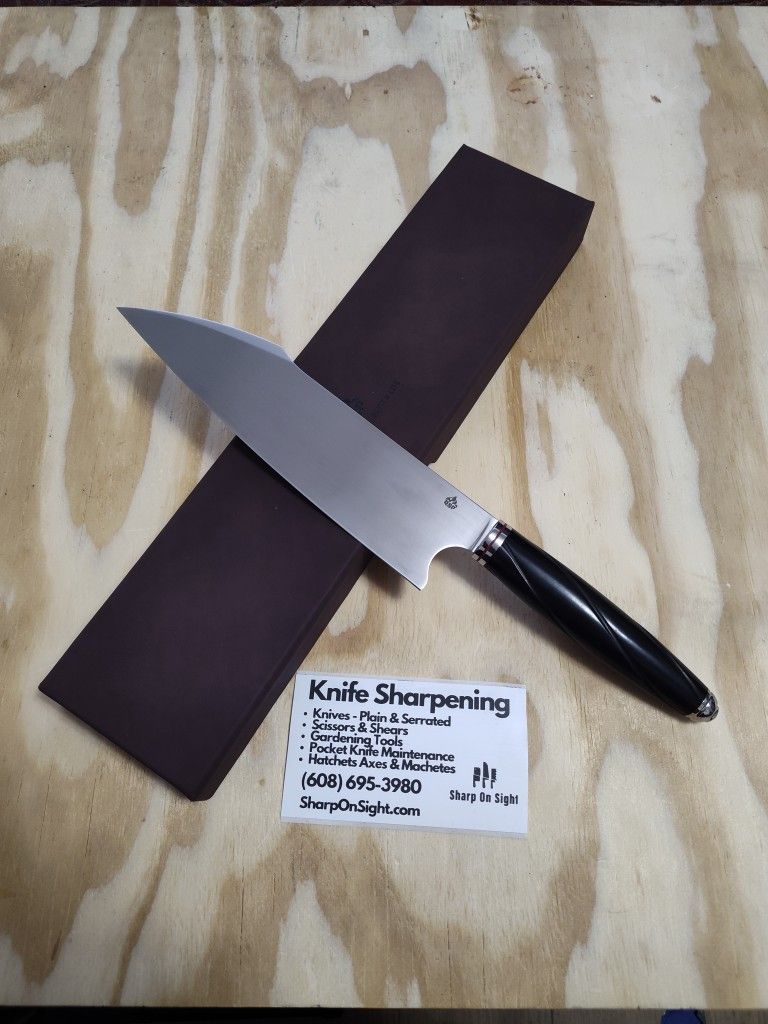 QSP 8" Chef's Knife - Mulan Series - Ebony Wood