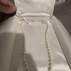 14kt Yellow Gold With Real Pearls 