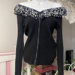 Bebe Bedazzled Zipup