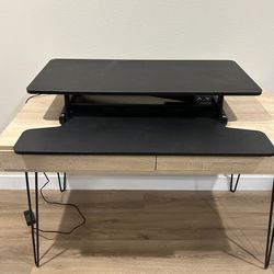 Black table top stand up