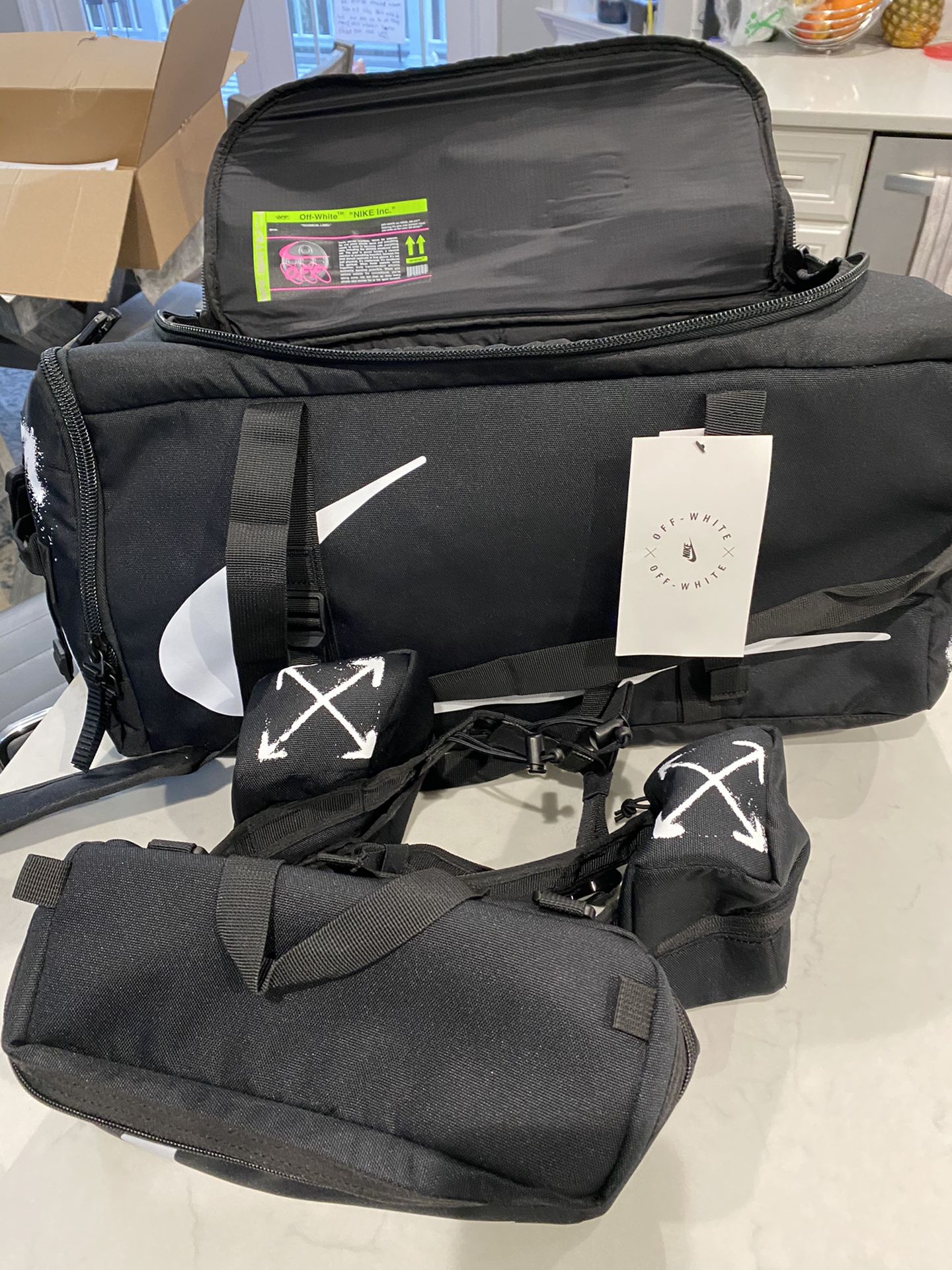 Nike off white duffle back and waist bag new $325 for Sale in New