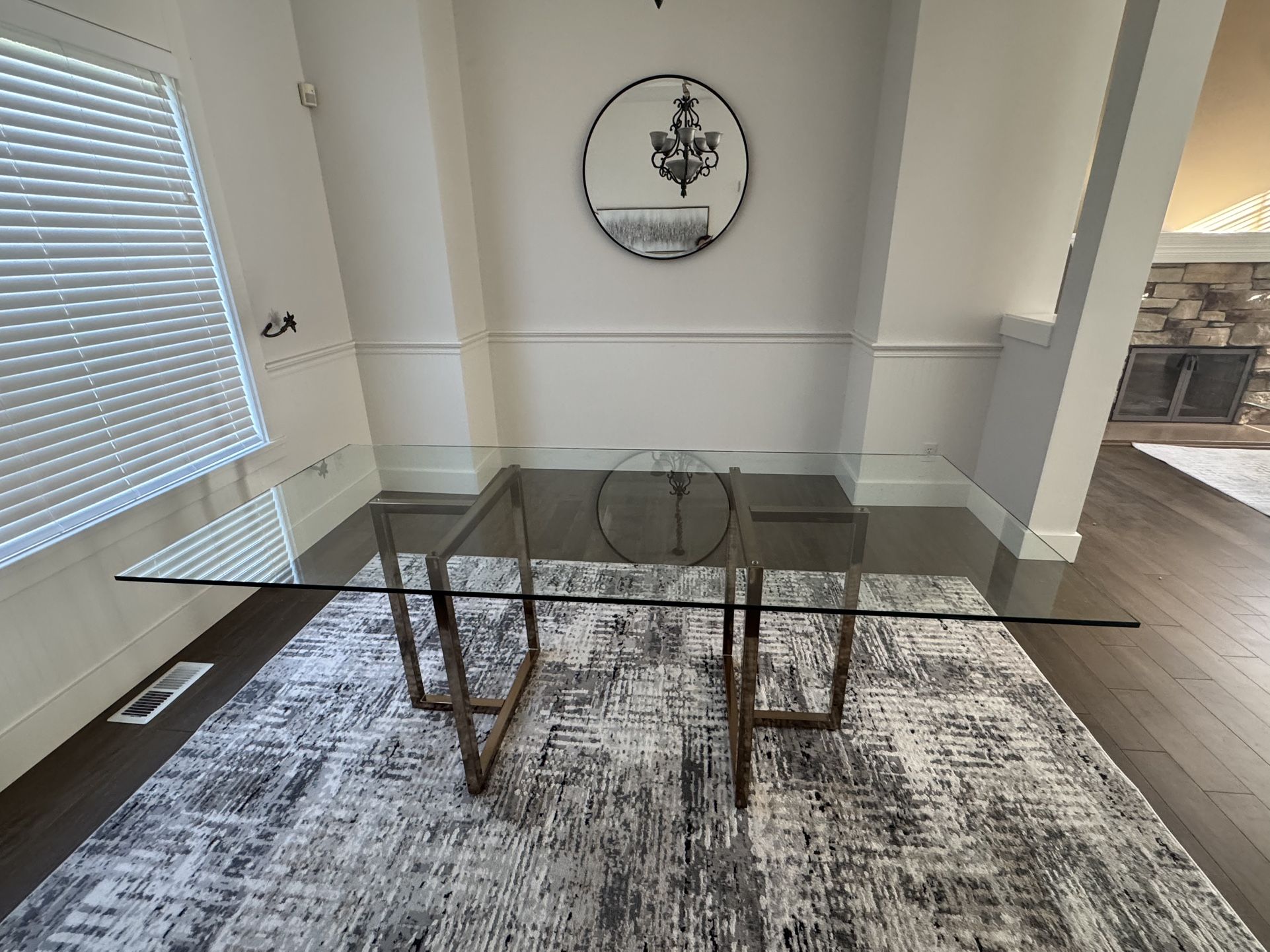 CB2 Glass Dining Table