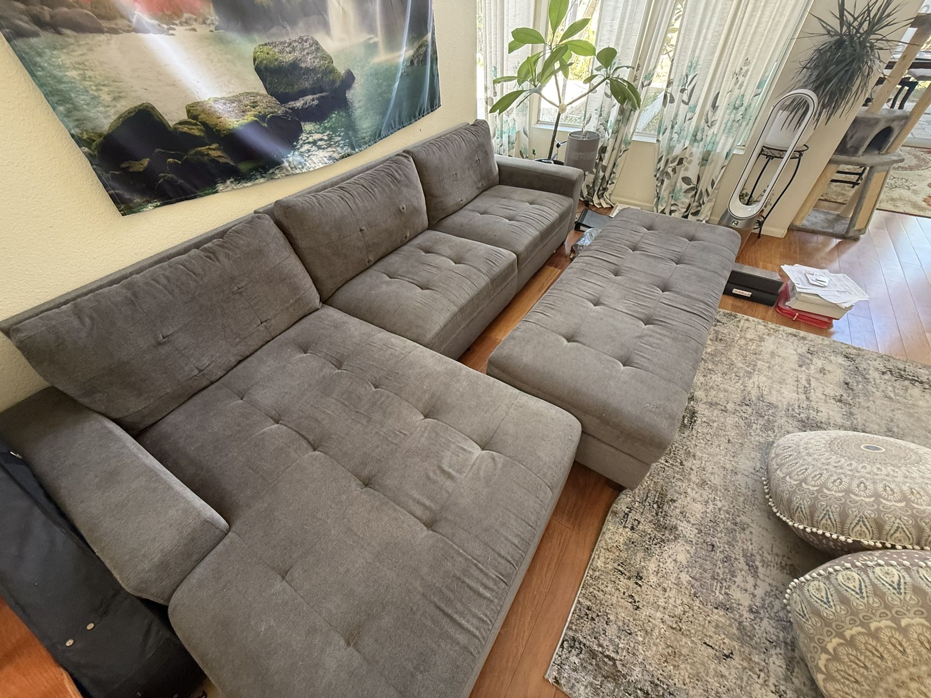 Large Sectional Couch With Ottoman