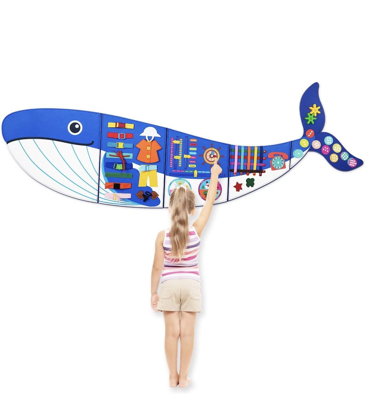 Brand new Whale Montessori Busy Board