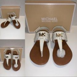 New Little Girls Michael kors Jaliyah Thong Sandals Shoes Size 3 Zapatos De Nina Tamanio 3 Sandalias