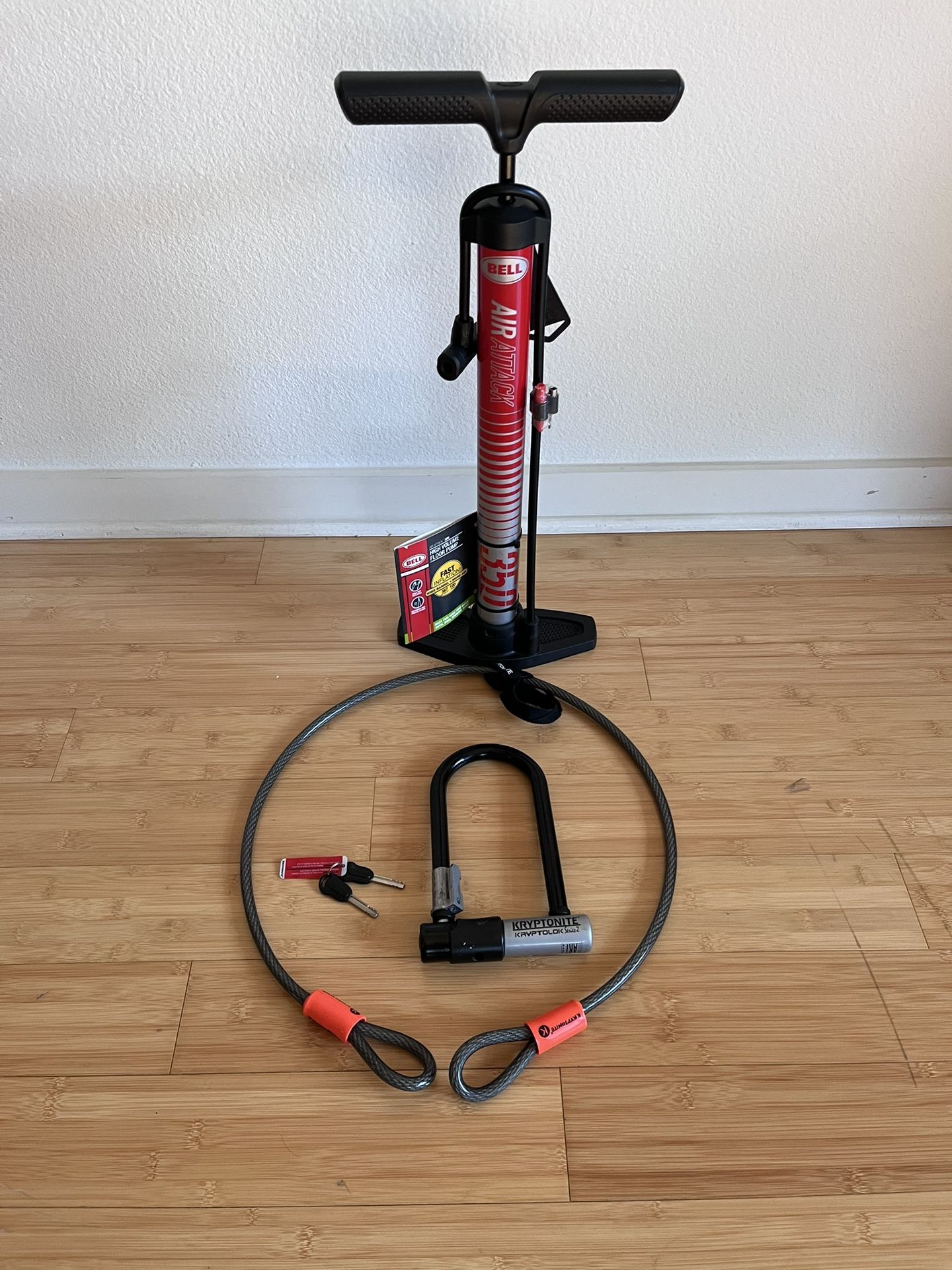 U Lock Wire Lock and Air Pump