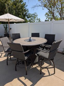 Outdoor Patio Bar Height Dining Set