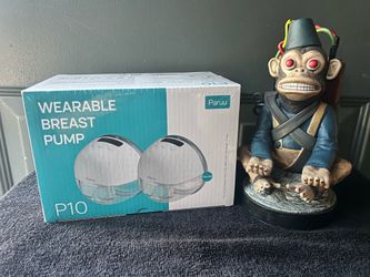 Paruu P10 Hands-Free Wearable Double Electric Breast Pump White w Inserts
