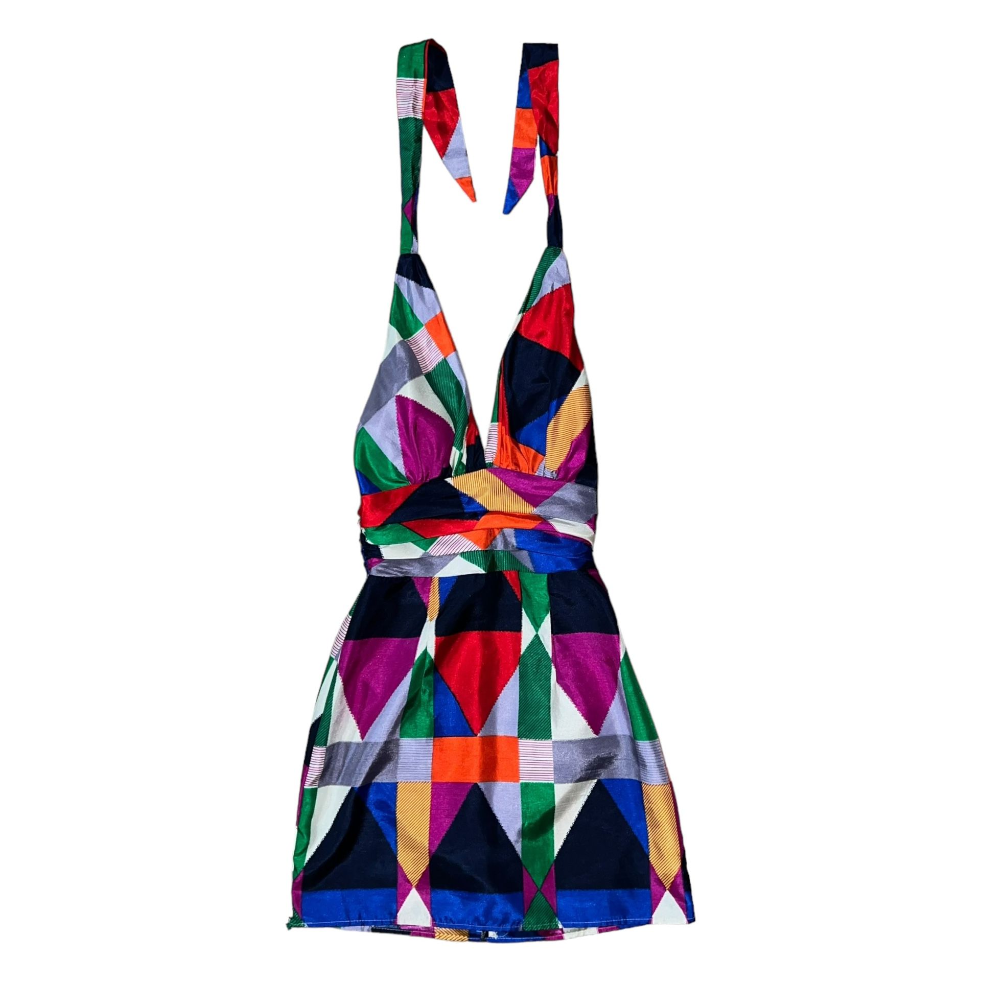 Rubber Ducky Productions, INC. Multicolor Geometric Dress Size Small