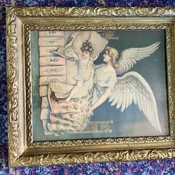Antique Angel Framed Art From James Lee 1904