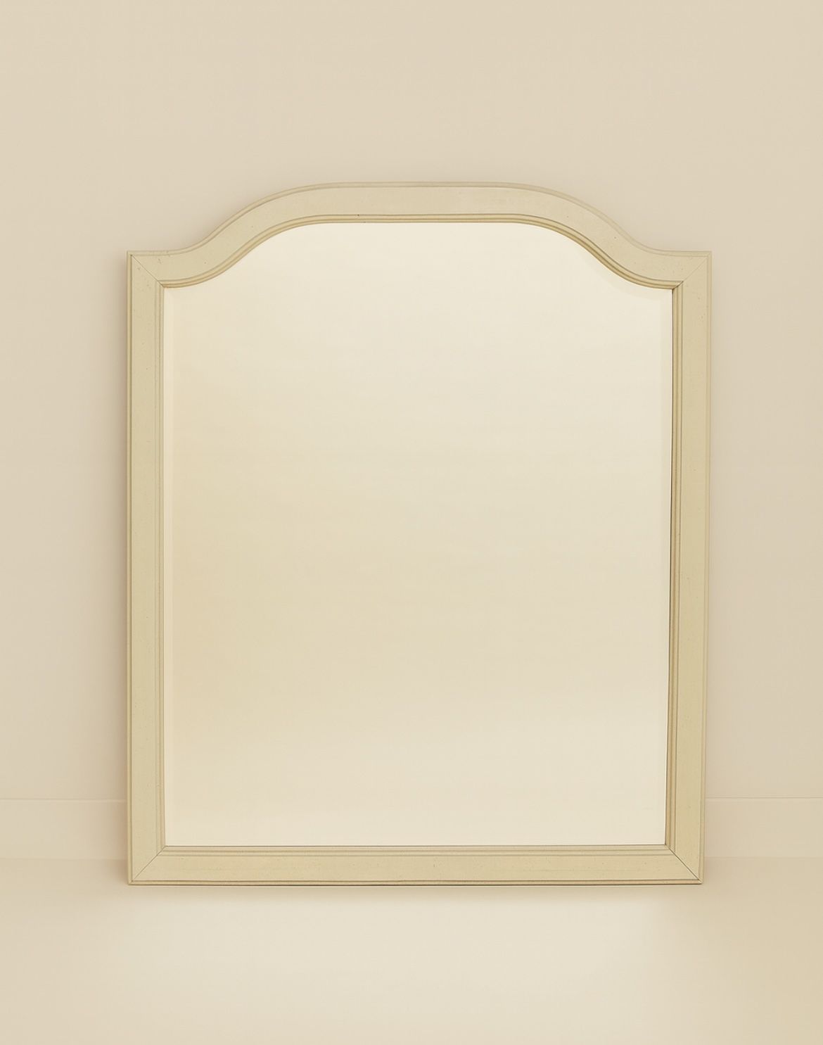 Large Vintage Arched Dresser Mirror – Wood Frame