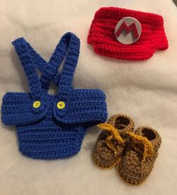 Mario inspired crotchet outfits