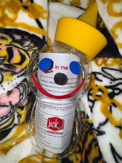 Limited Stock Jack in the Box Promotional Glass Jack Sipper Cup with Lid and Straw