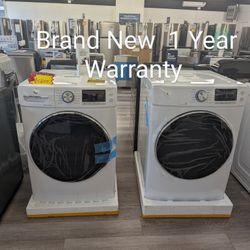 Brand New 4.5 Cu.ft Front Load Washer And 8.0 Cu.Ft Dryer With 1 Year Warranty 