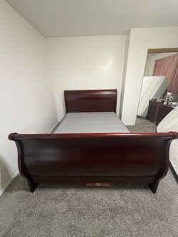 Queen bed frame and nightstand