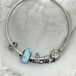 Pandora bangle with 3 Charms 