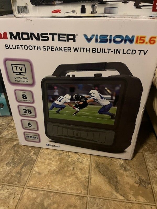 Bluetooth Speaker With Built In LCD Tv 