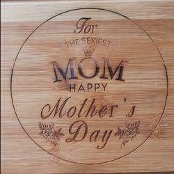 Bamboo Cutting Board For Mothers Day 