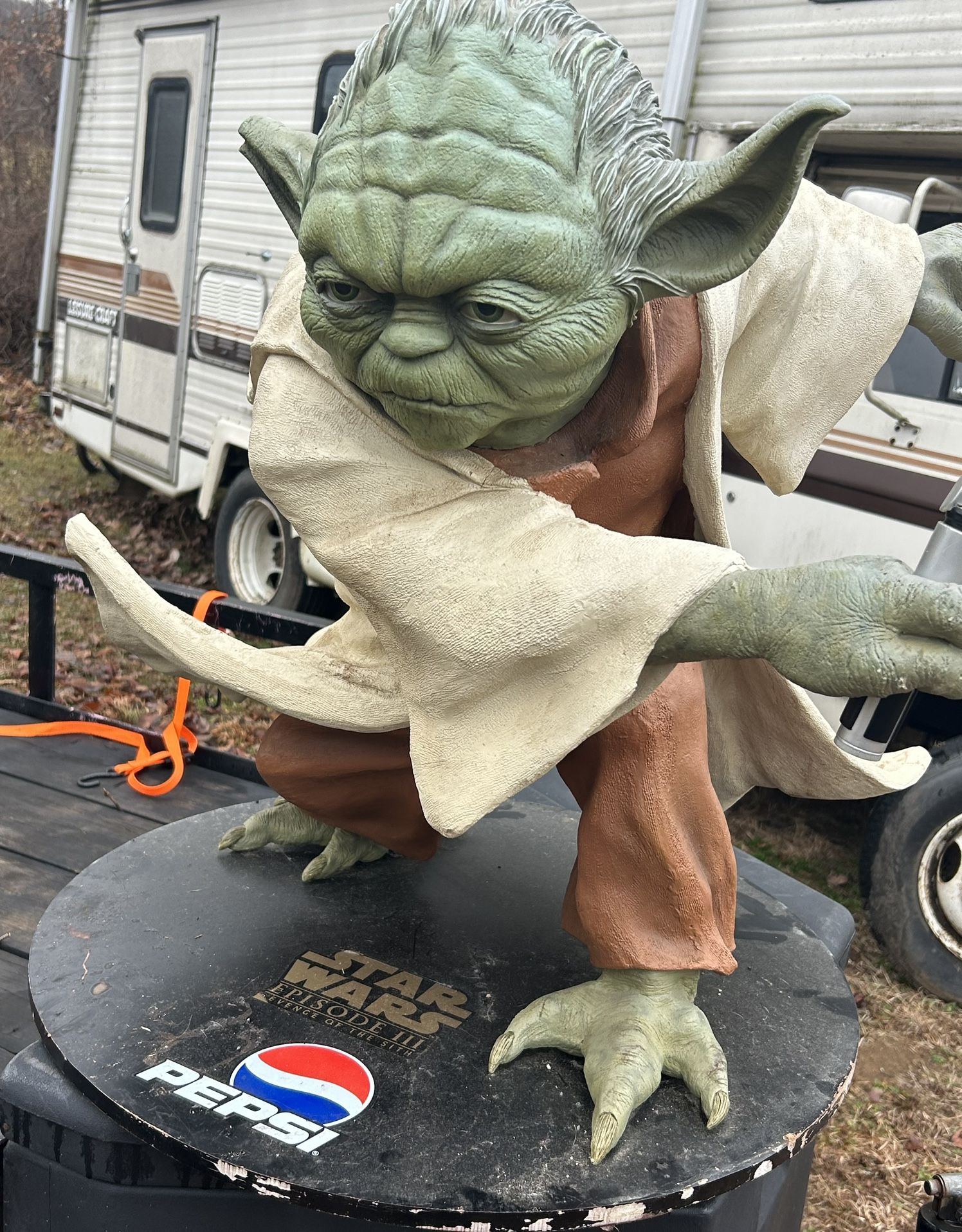 Star Wars Life Size Yoda Statue Figure Limited Edition Revenge Of The Sith Rare