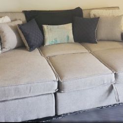 Grey Sleeper Sectional Sofa