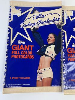 Dallas Cowboys 1981 Cheerleader Topps Giant 5x7 Glossy Photo Card