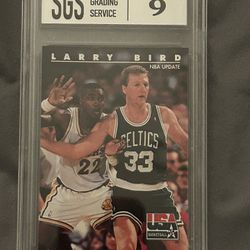 Larry Bird Basketball Card- Graded 9